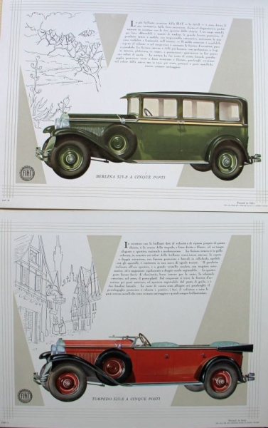 Fiat 521 - 525 Modelprogram 1929 Carbrochure-Map (0345)